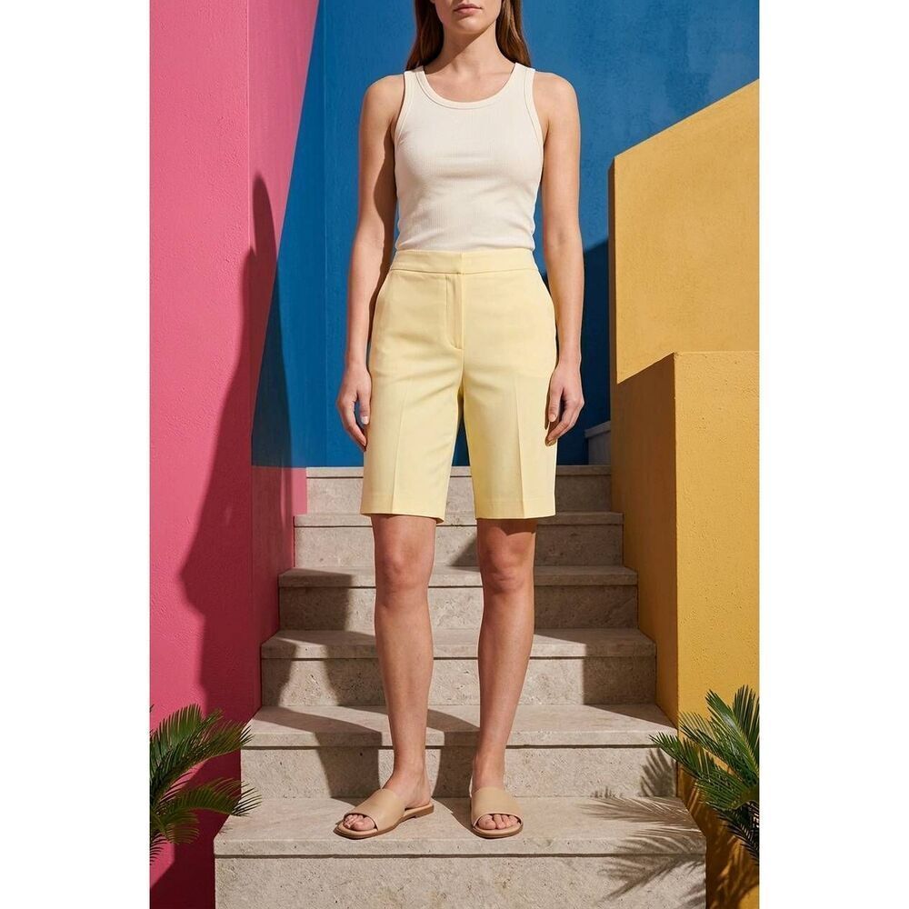 🔹️NWT EP Pro Yellow Stretch Bermuda Shorts Size 8